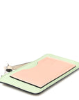 Soft Grained Calfskin Coin Card Holder Rosemary Tan