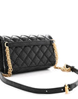 Aged Calfskin Quilted 2.55 Reissue Chain Waist Bag Black