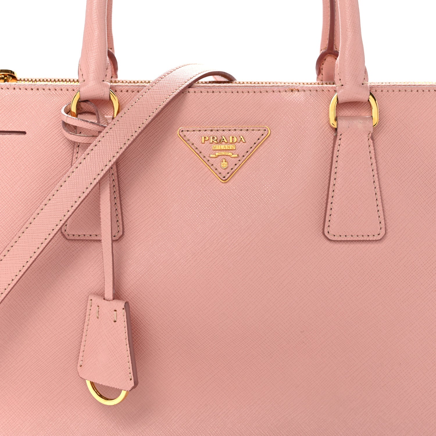 Saffiano Medium Galleria Double Zip Tote Orchidea