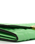 Nappa Matisse FF Embossed Continental Wallet On Chain Edamame