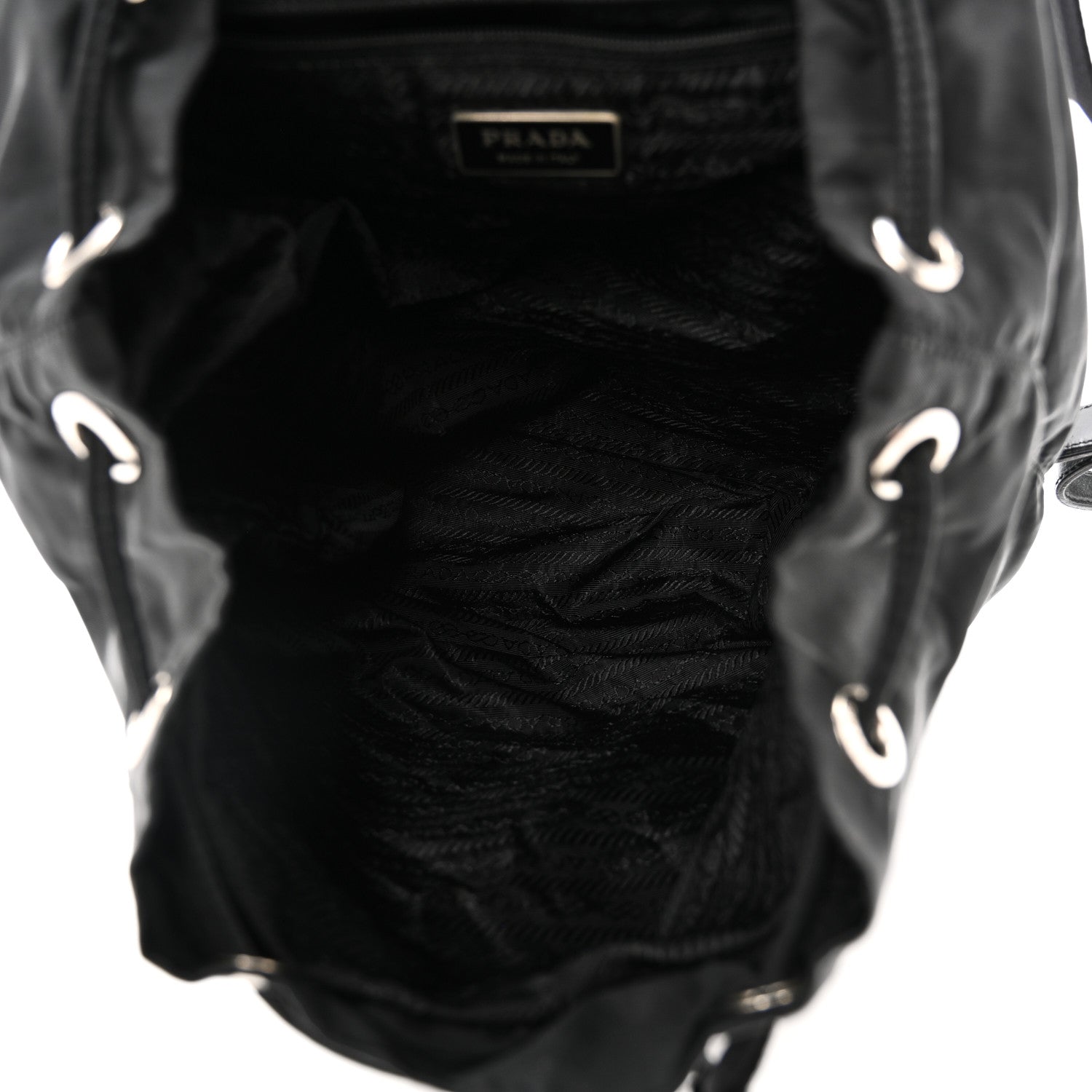 Tessuto Nylon Vela Cinch Backpack Black
