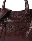 Agneau Arena Classic Hardware Small Le City Dark Burgundy