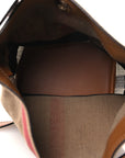 Canvas Mega Check Mini Ashby Tassel Crossbody Saddle Brown