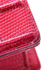 Metallic Lizard Small D1ORama Flap Bag Fuchsia