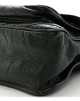 Crinkled Lambskin Matelasse Monogram Medium Niki Chain Satchel Dark Green