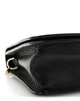 Grained Calfskin Embossed Medusa Flap Bag Black