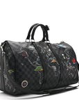 Damier Graphite World Map Keepall Bandouliere 50
