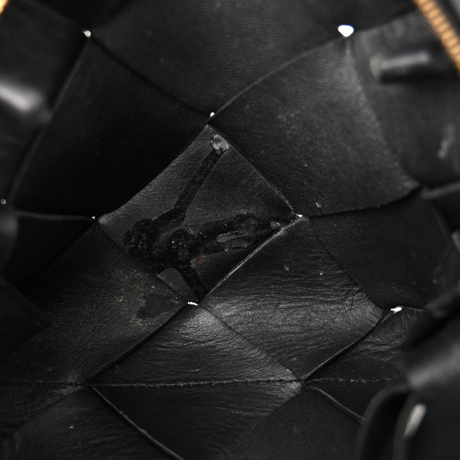 Lambskin Maxi Intrecciato Mini Cassette Camera Bag Black
