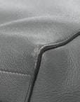 Soft Grained Calfskin Sangle Bucket Bag Grey