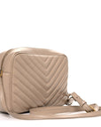 Calfskin Matelasse Monogram Lou Camera Bag Dark Beige