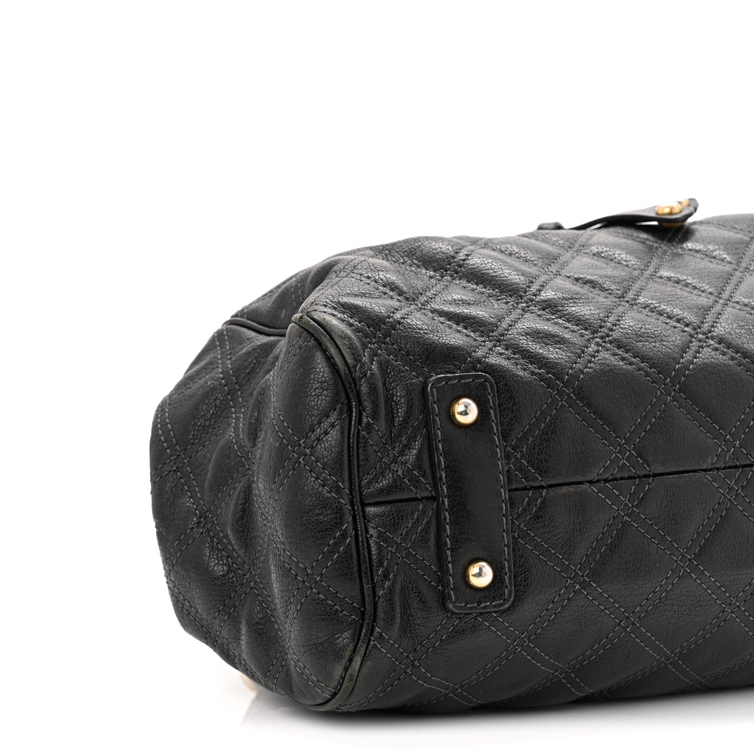 Calfskin Quilted Stam Black