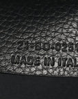 X PETER DOIG Grained Calfskin Slingbag Backpack Black