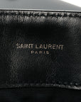 Calfskin Y Quilted Monogram Monochrome Medium Loulou Chain Satchel Black