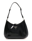 Spazzolato Large Cleo Adjustable Strap Shoulder Bag Black