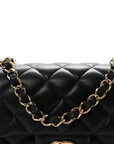 Lambskin Quilted Mini Rectangular Flap Black