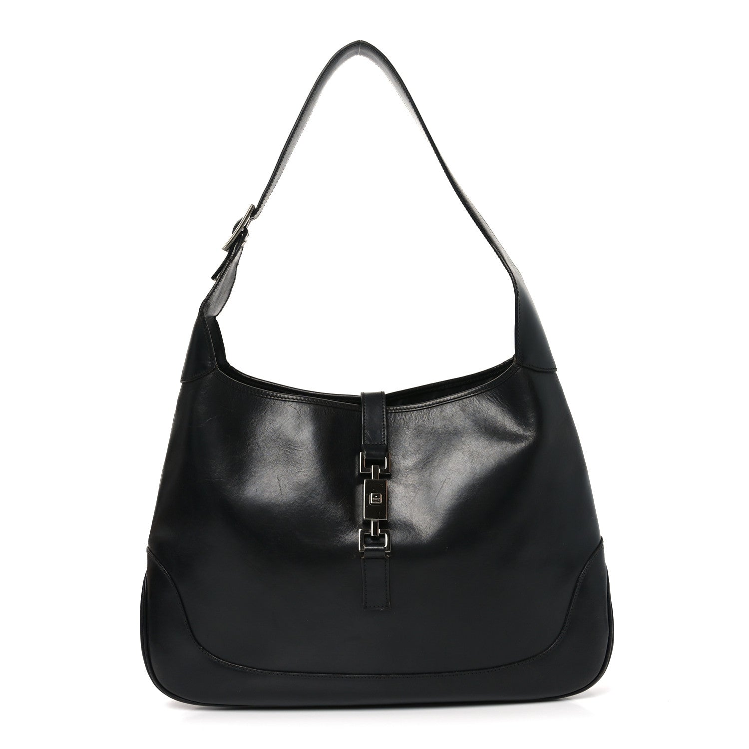 Calfskin Jackie O Hobo Black