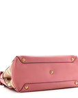Derby Calfskin House Check Medium Banner Tote Mauve Pink
