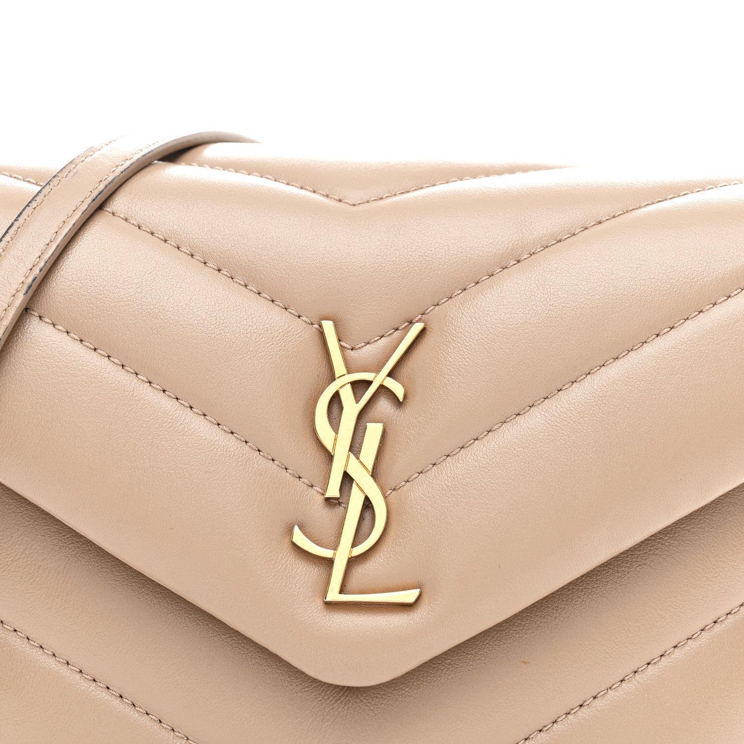 Calfskin Y Quilted Monogram Toy Loulou Crossbody Bag Dark Beige
