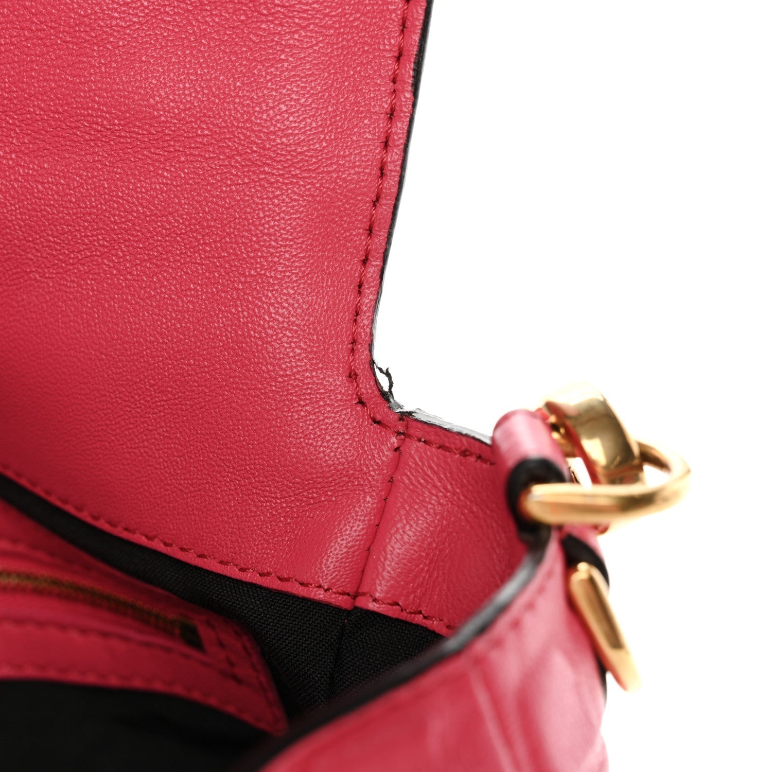 Nappa FF 1974 Embossed Baguette Rosa Fluo