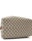 GG Icon Monogram Padlock Shoulder Bag Beige Dark Brown