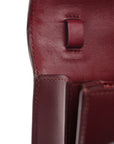 Box Calfskin Teen Classic Box Flap Bag Burgundy