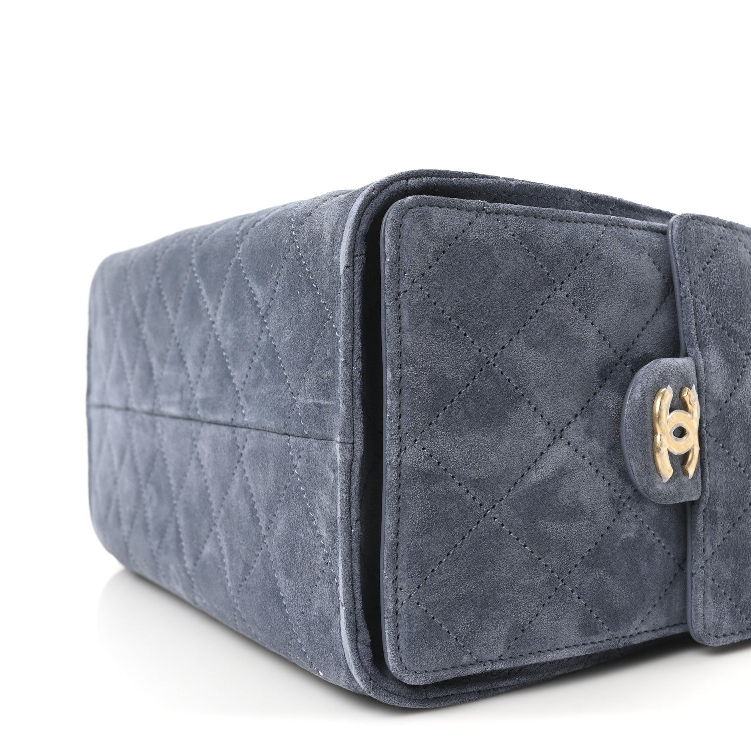 Suede Quilted Small CHNL 25 Handbag Blue