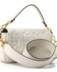 Nappa FF 1974 Embossed Baguette White