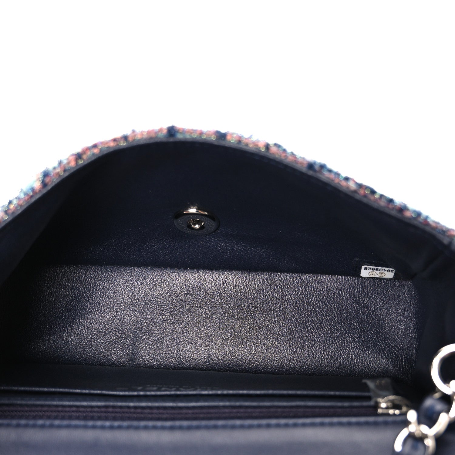Tweed Quilted Mini Rectangular Flap Green Navy Dark Beige