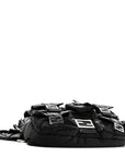 Econyl Cuoio Romano Multipocket Baguette Black