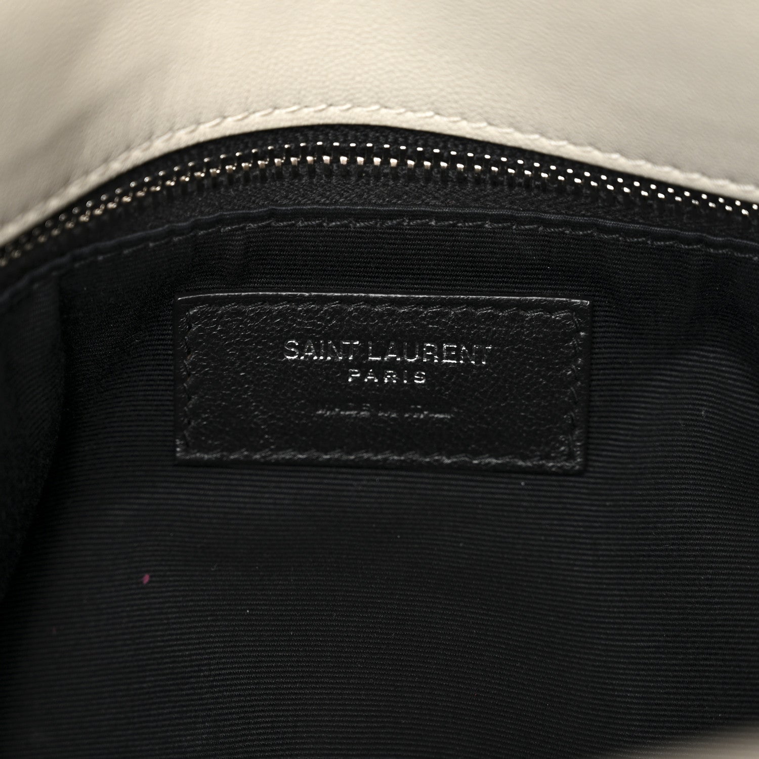 Lambskin Quilted Medium Loulou Puffer Monogram Chain Satchel Crema Soft