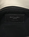 Lambskin Quilted Medium Loulou Puffer Monogram Chain Satchel Crema Soft