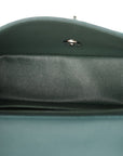 Caviar Quilted Mini Rectangular Flap Dark Turquoise