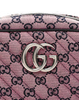 Monogram Multicolor Matelasse Diagonal Small GG Marmont Chain Shoulder Bag Pink Blue