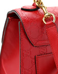 GCCIssima Signature Small Padlock Top Handle Bag Hibiscus Red