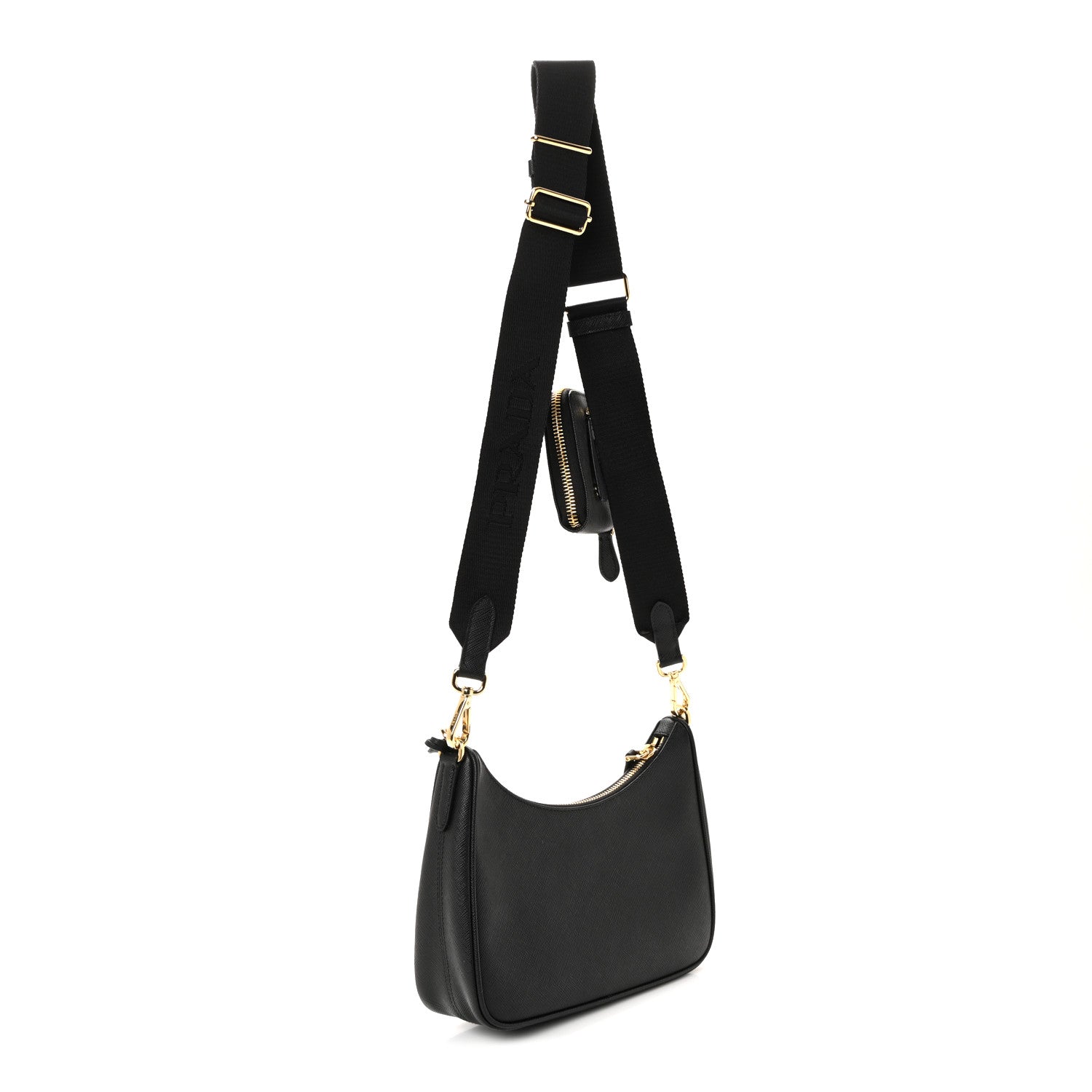 Saffiano Lux Re-Edition 2005 Shoulder Bag Black