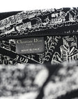 Canvas Embroidered Large Plan De Paris Book Tote Black White