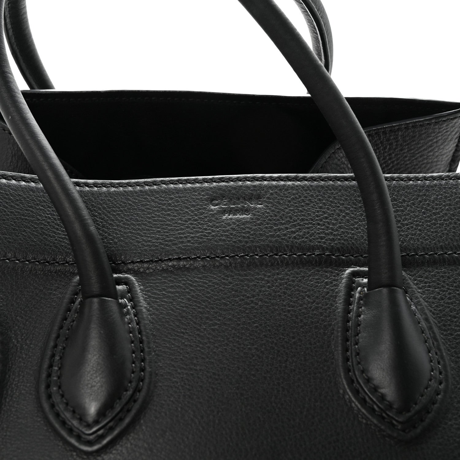 Supple Calfskin Medium Phantom Luggage Black
