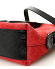 Suede Patent Web GG Small Ophidia Dome Shoulder Bag Hibiscus Red