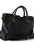 Chevre Gold Metallic Edge Hardware City Black