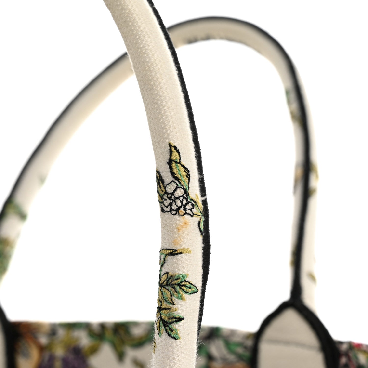 Canvas Embroidered Large D-Constellation Book Tote Latte Multicolor