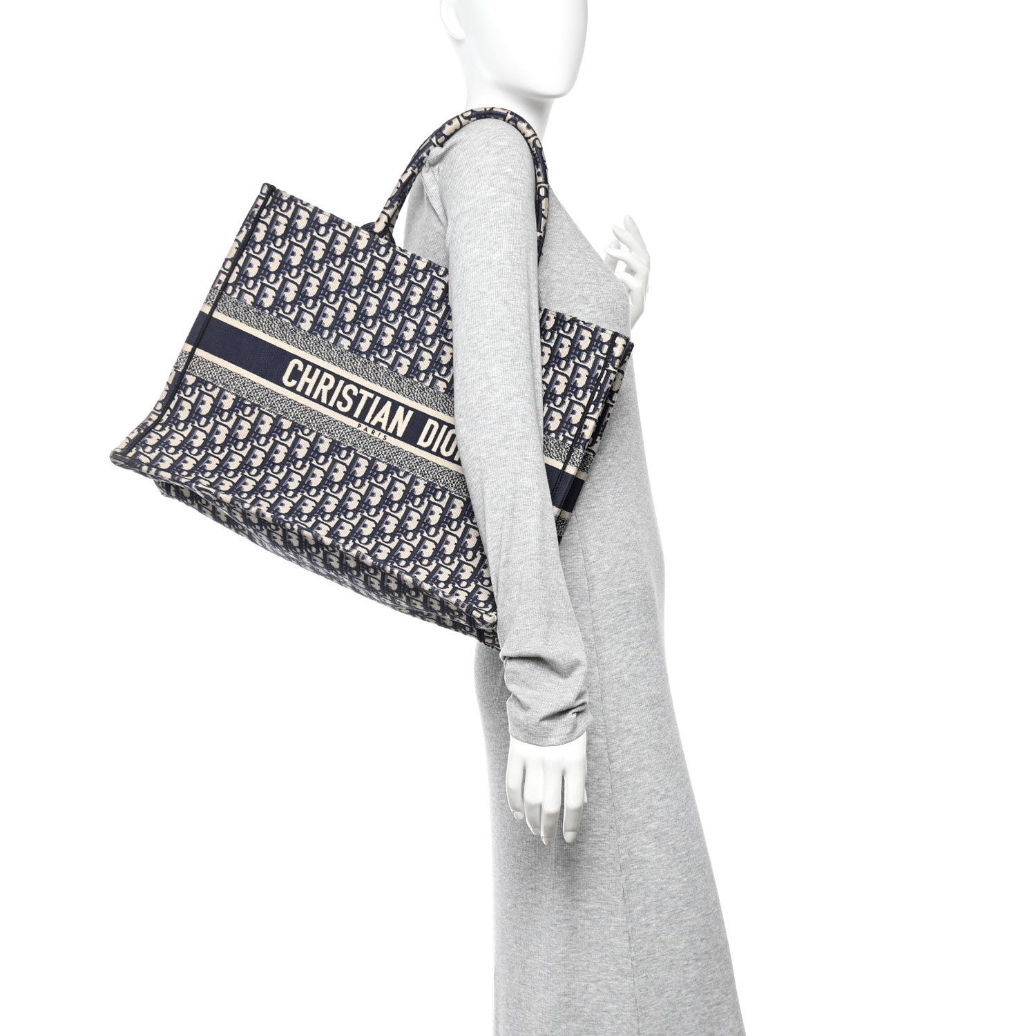 Oblique Large Book Tote Blue Multicolor