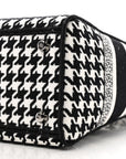 Canvas Houndstooth Embroidered Medium Lady D-Lite Black White