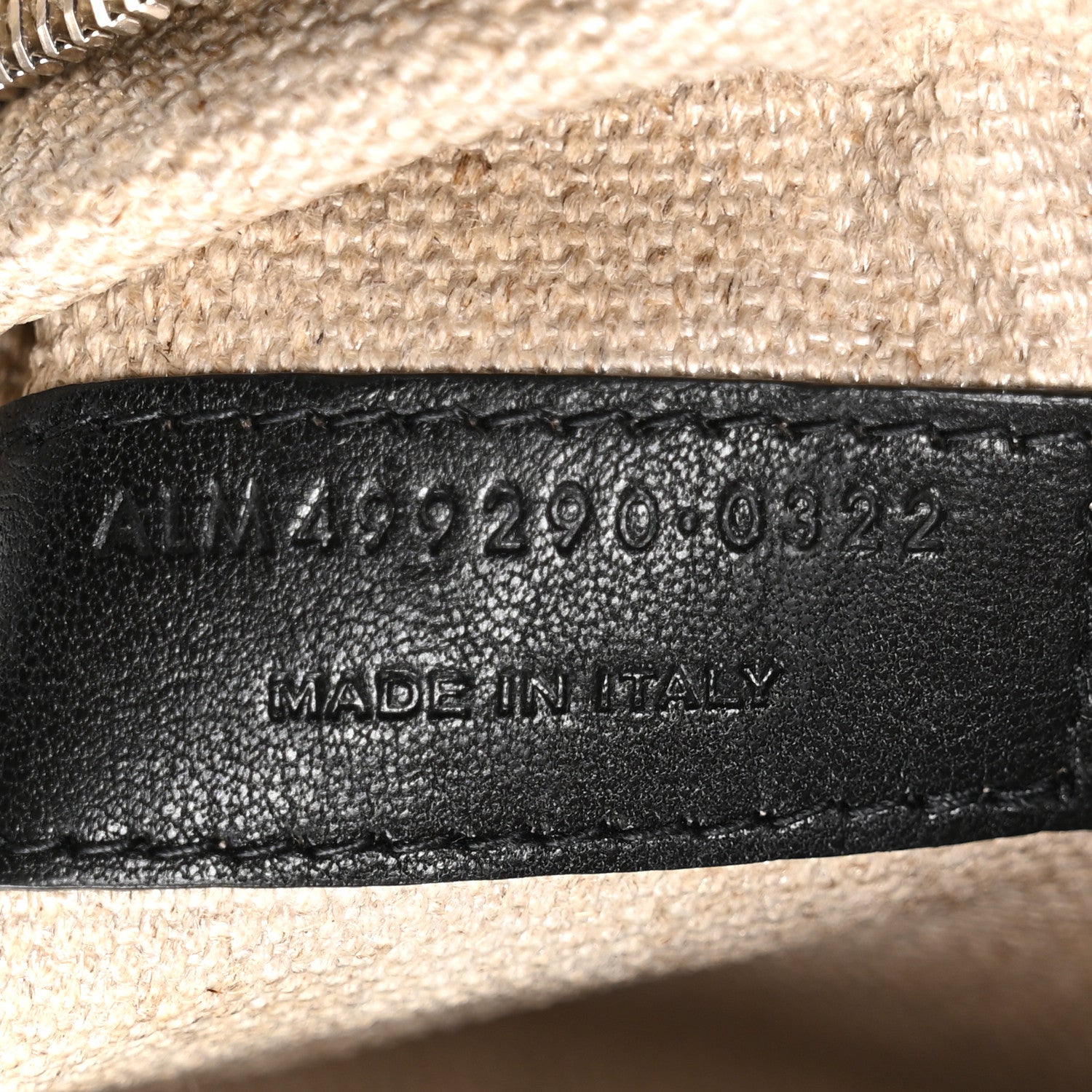 Linen Calfskin Small Rive Gauche Tote Greggio Natural