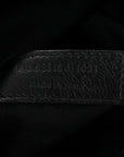 Crinkled Calfskin Matelasse Monogram Medium Niki Chain Satchel Black