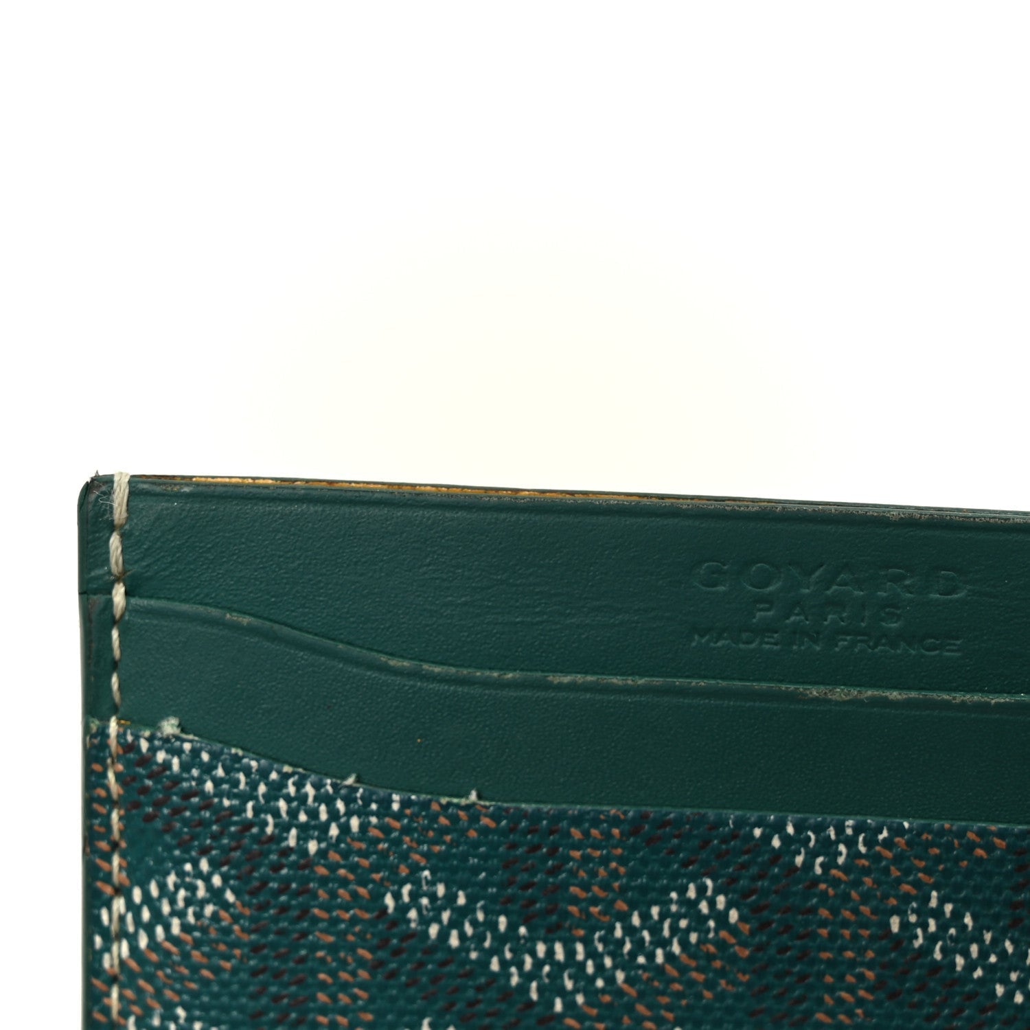Goyardine Saint Sulpice Card Holder Green