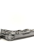 Metallic Agneau Arena Small Le Cagole Sling Bag Silver