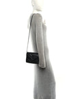 Calfskin Y Quilted Monogram Monochrome Toy Loulou Crossbody Bag Black