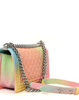 Caviar Quilted Medium Cuba Rainbow Boy Flap Multicolor