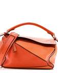 Calfskin Medium Puzzle Bag Orange Multi