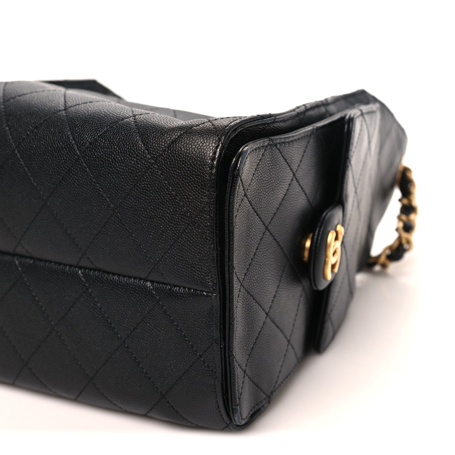 Caviar Quilted Small CHNL 25 Handbag Black